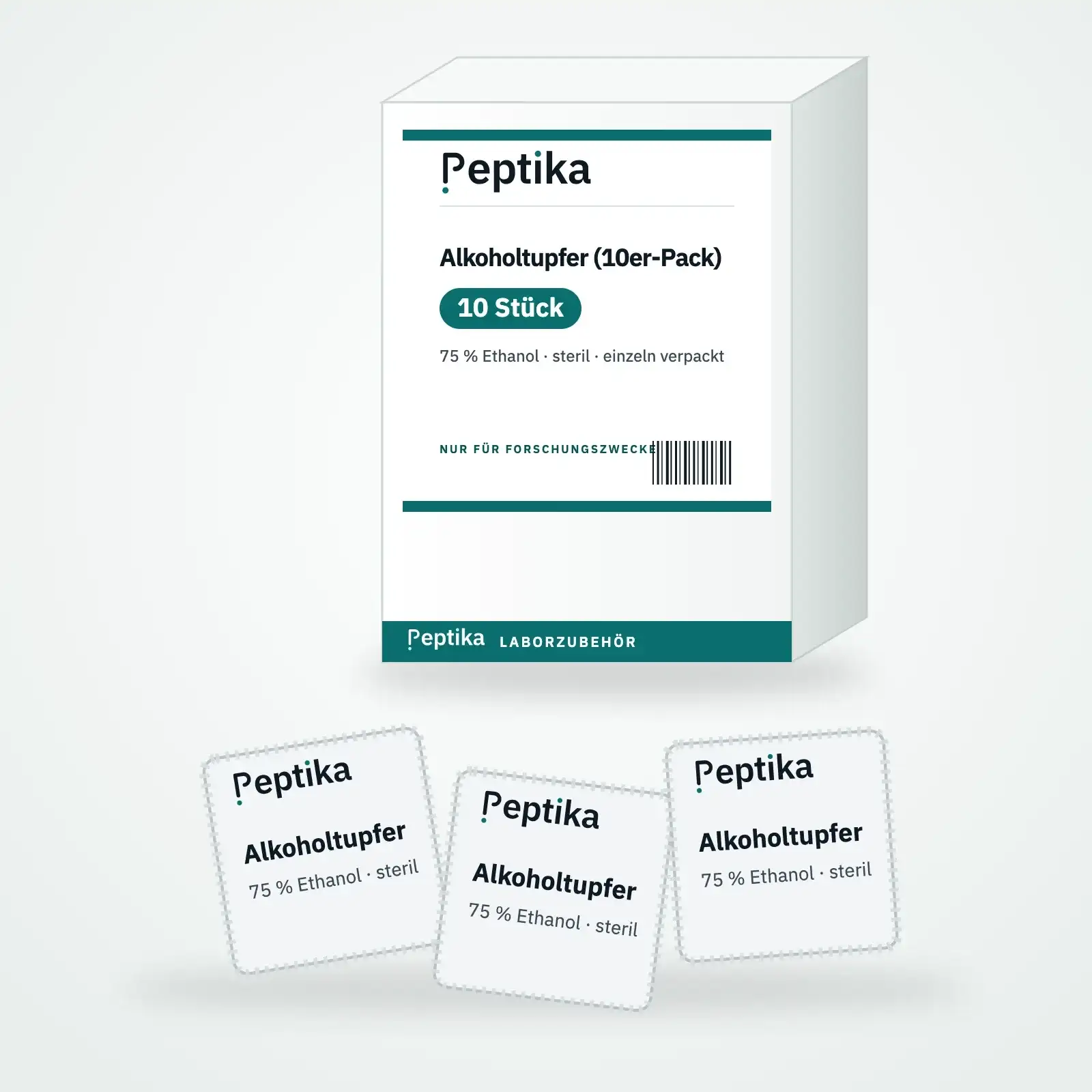 Alkoholtupfer (10er-Pack) 10 Stück – Peptika