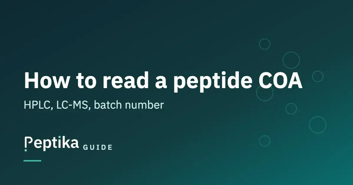 How to read a peptide COA