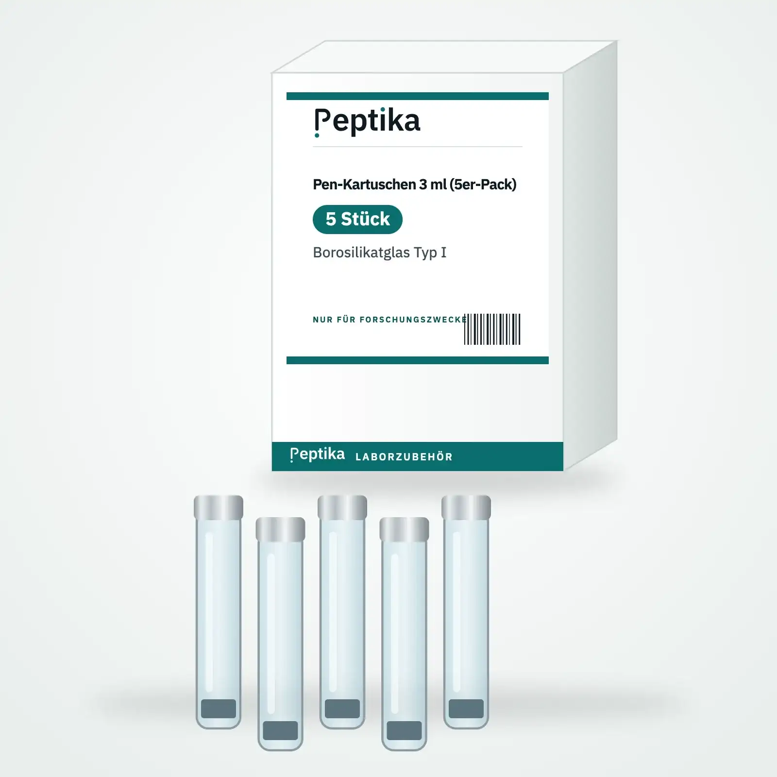Pen-Kartuschen 3 ml (5er-Pack) 5 Stück – Peptika